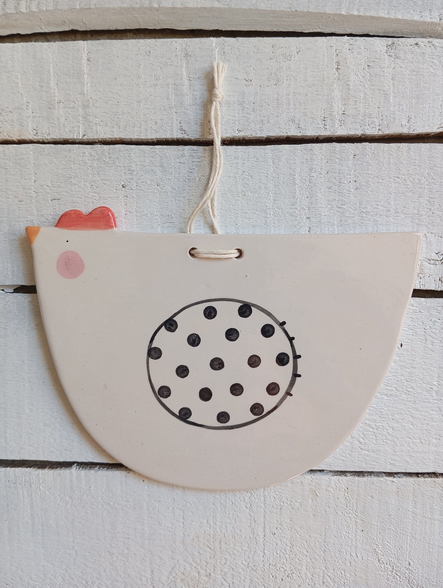 Decorazione Gallina in ceramica