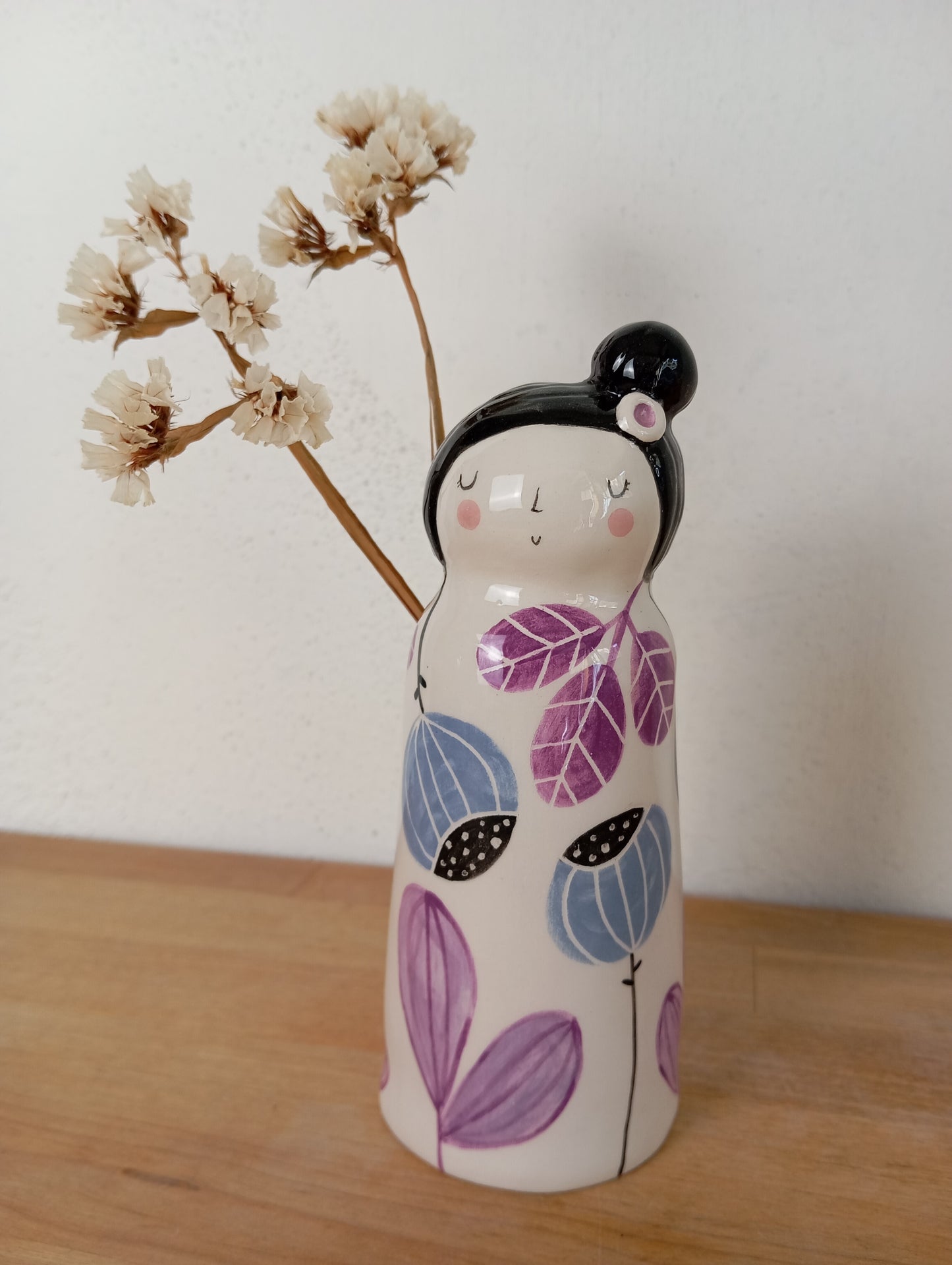 Madamina Botanica- vasetto statua in ceramica.