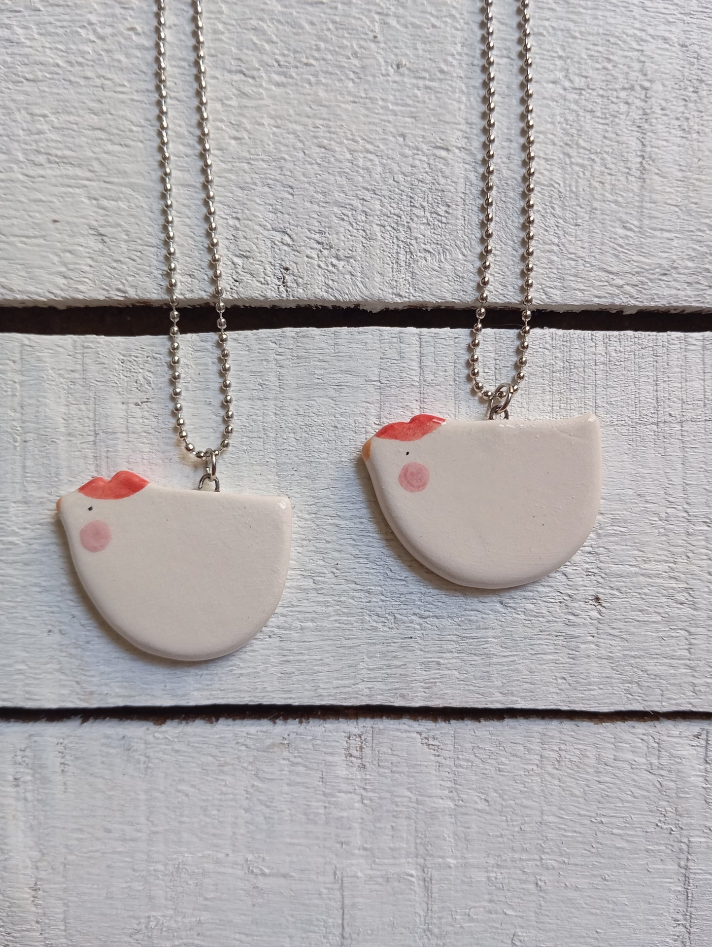 Collana Gallina in ceramica