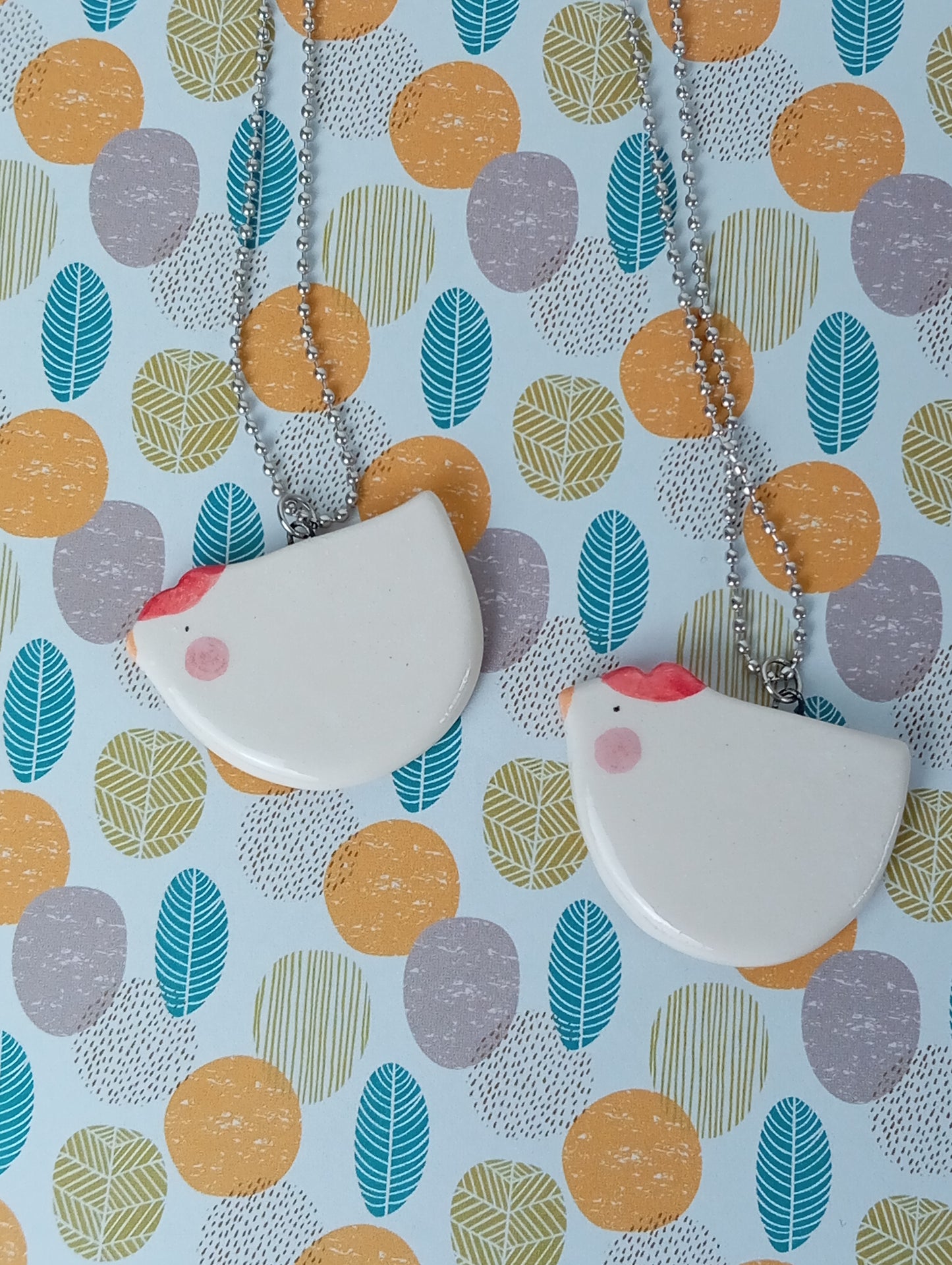 Collana Gallina in ceramica