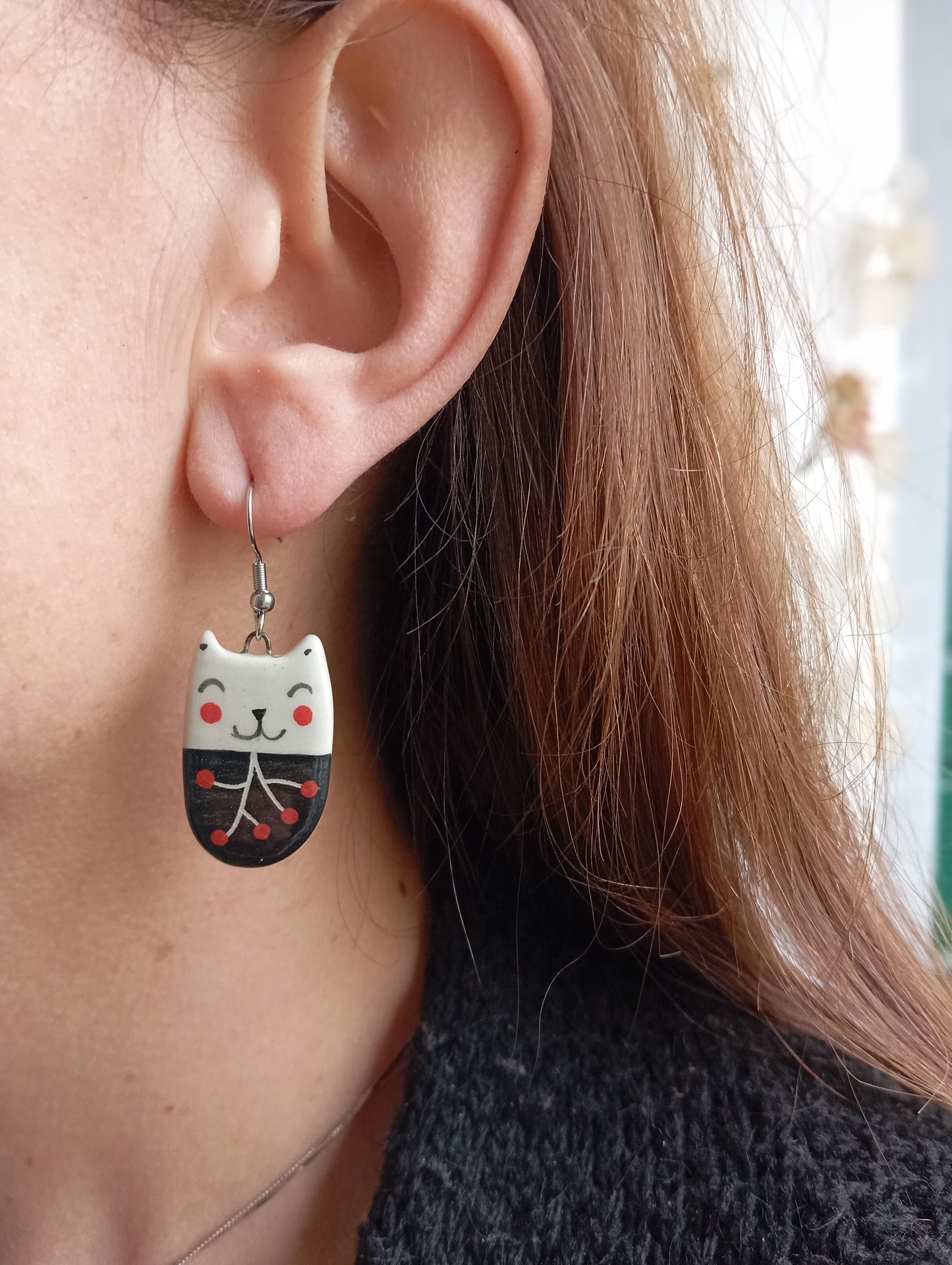 Orecchini pendenti Gatto