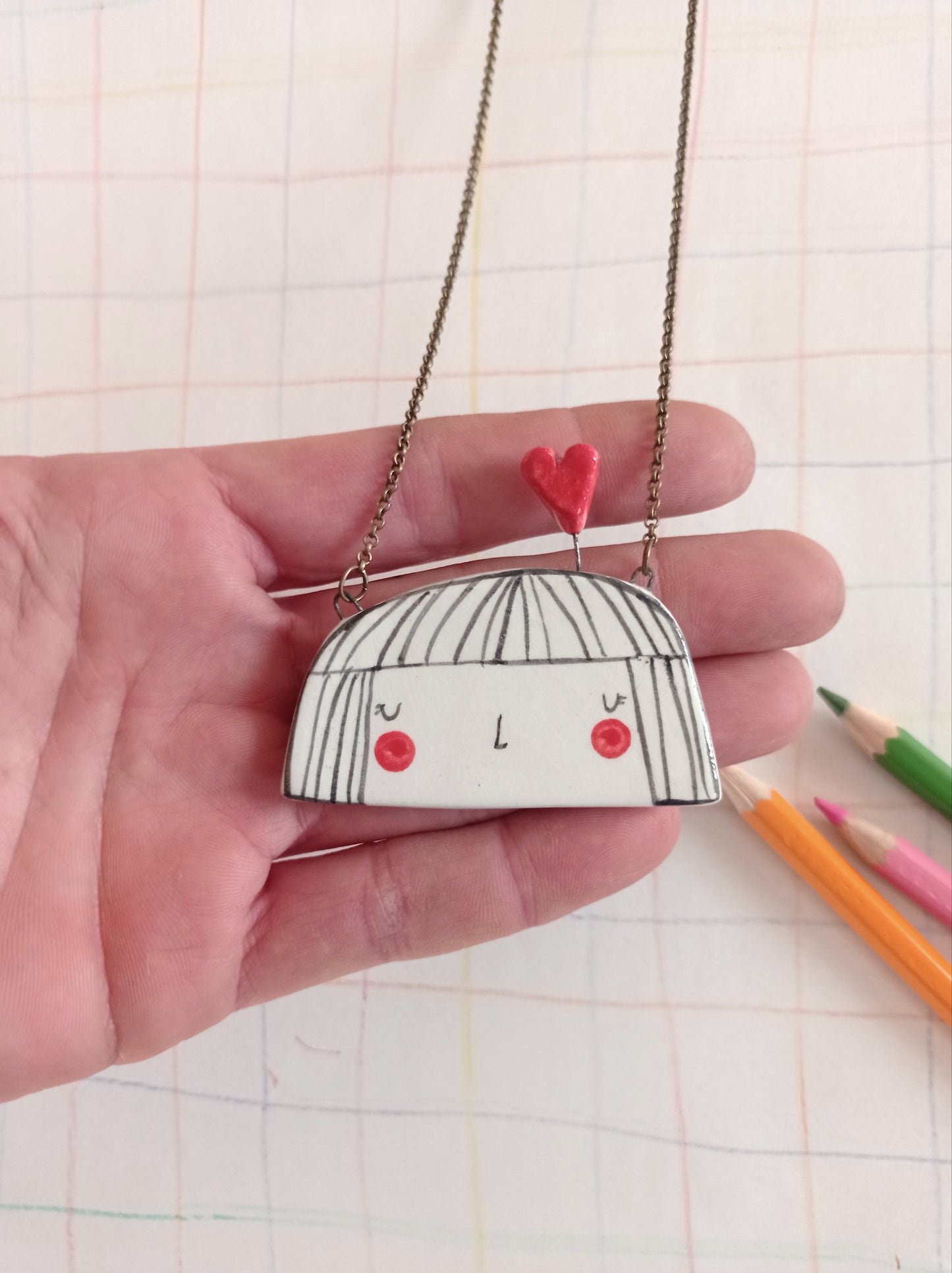 Collana Madamina Cuore rosso
