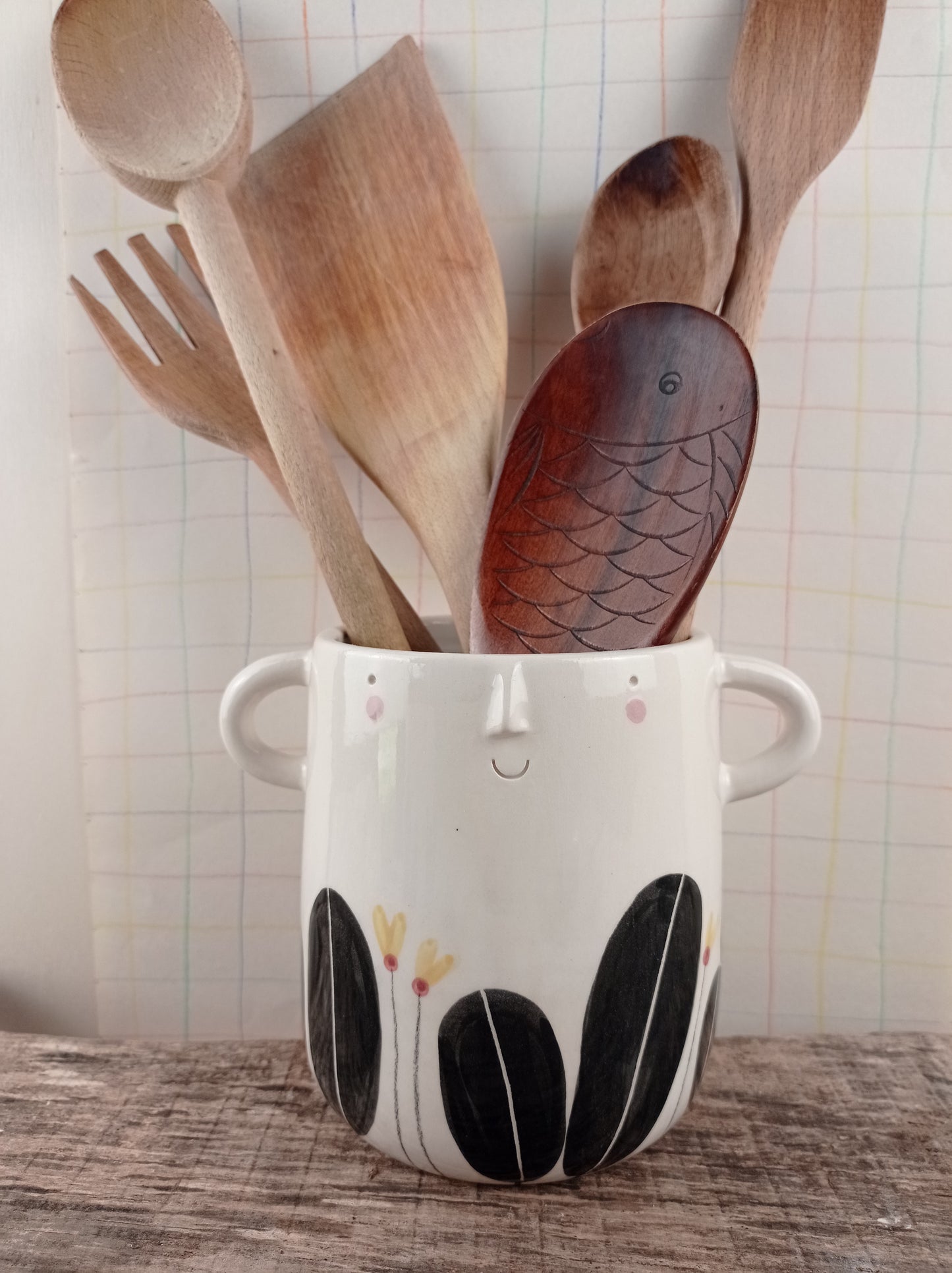 Portamestoli Visetto in ceramica