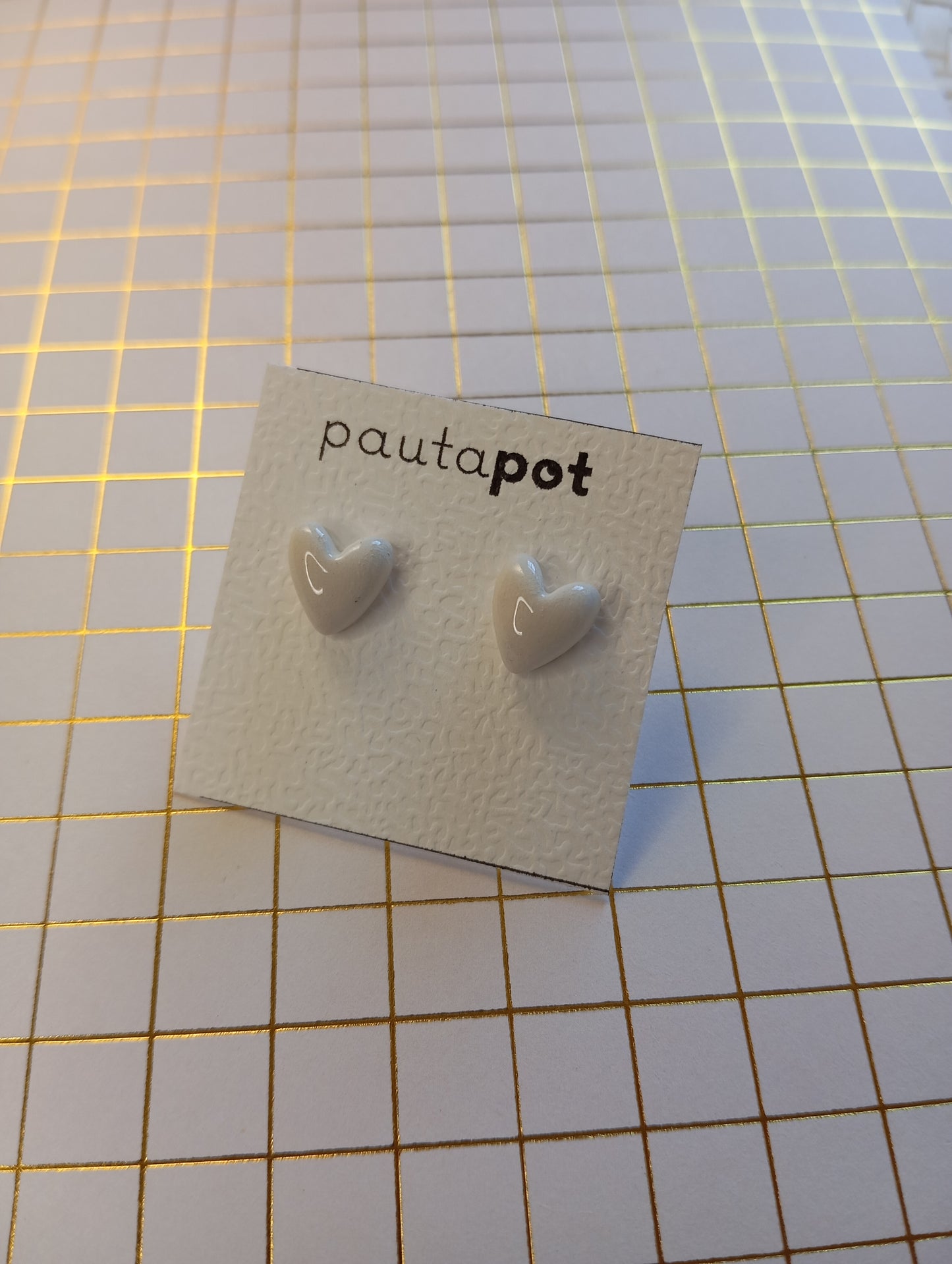 Orecchini Lobo Cuori in ceramica