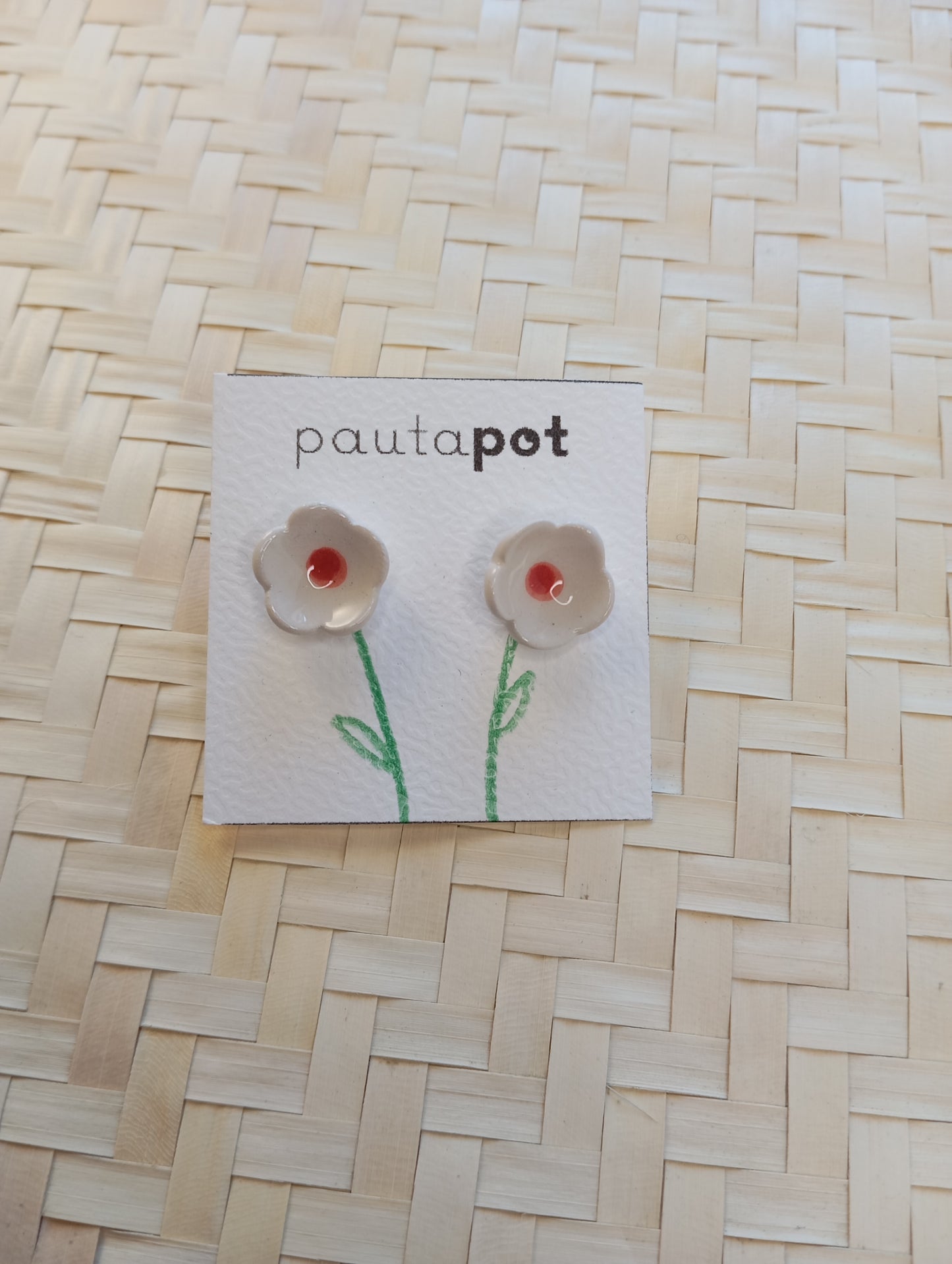 Orecchini Lobo Fiori in ceramica