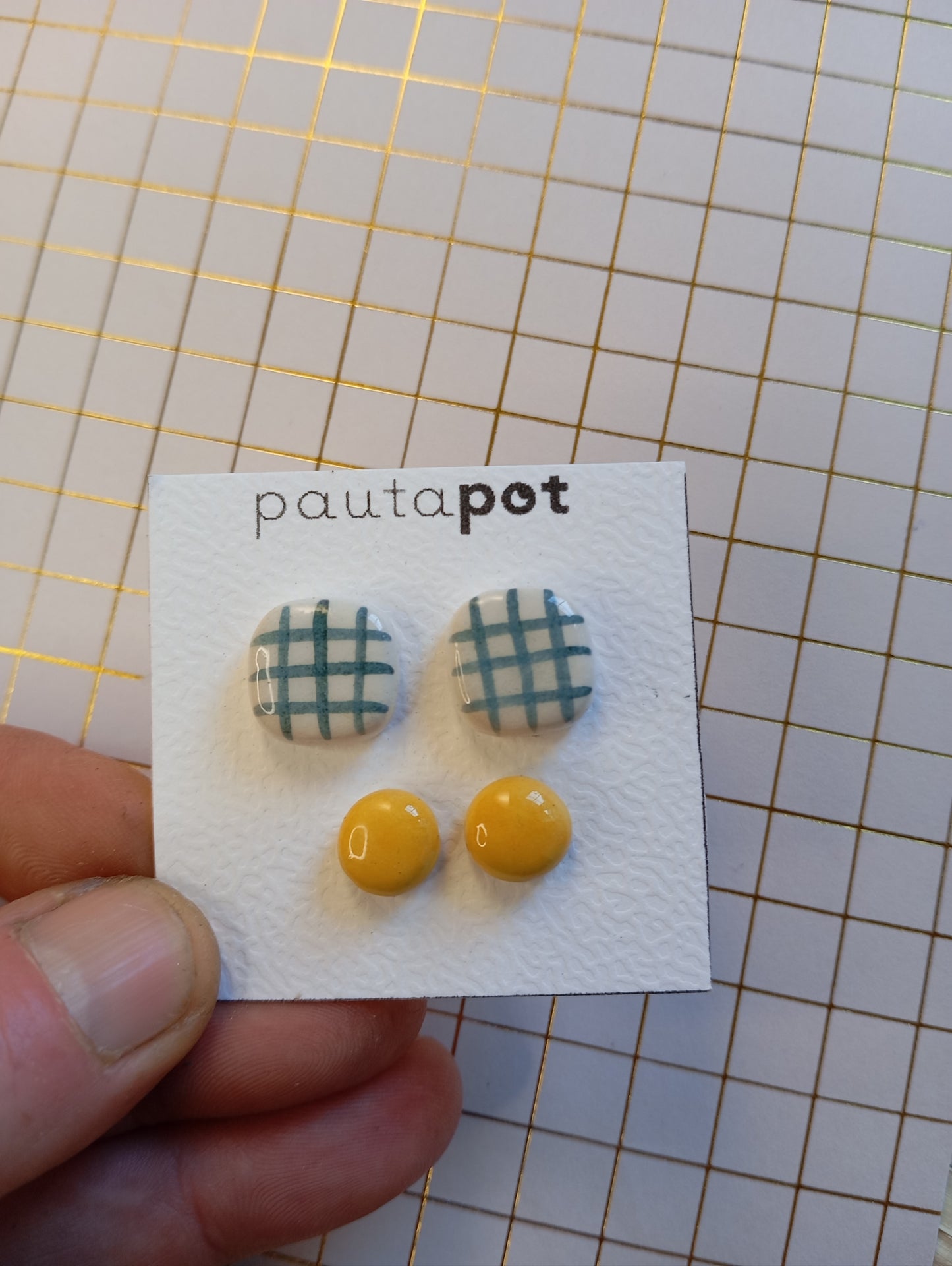 Set Orecchini Lobo in ceramica