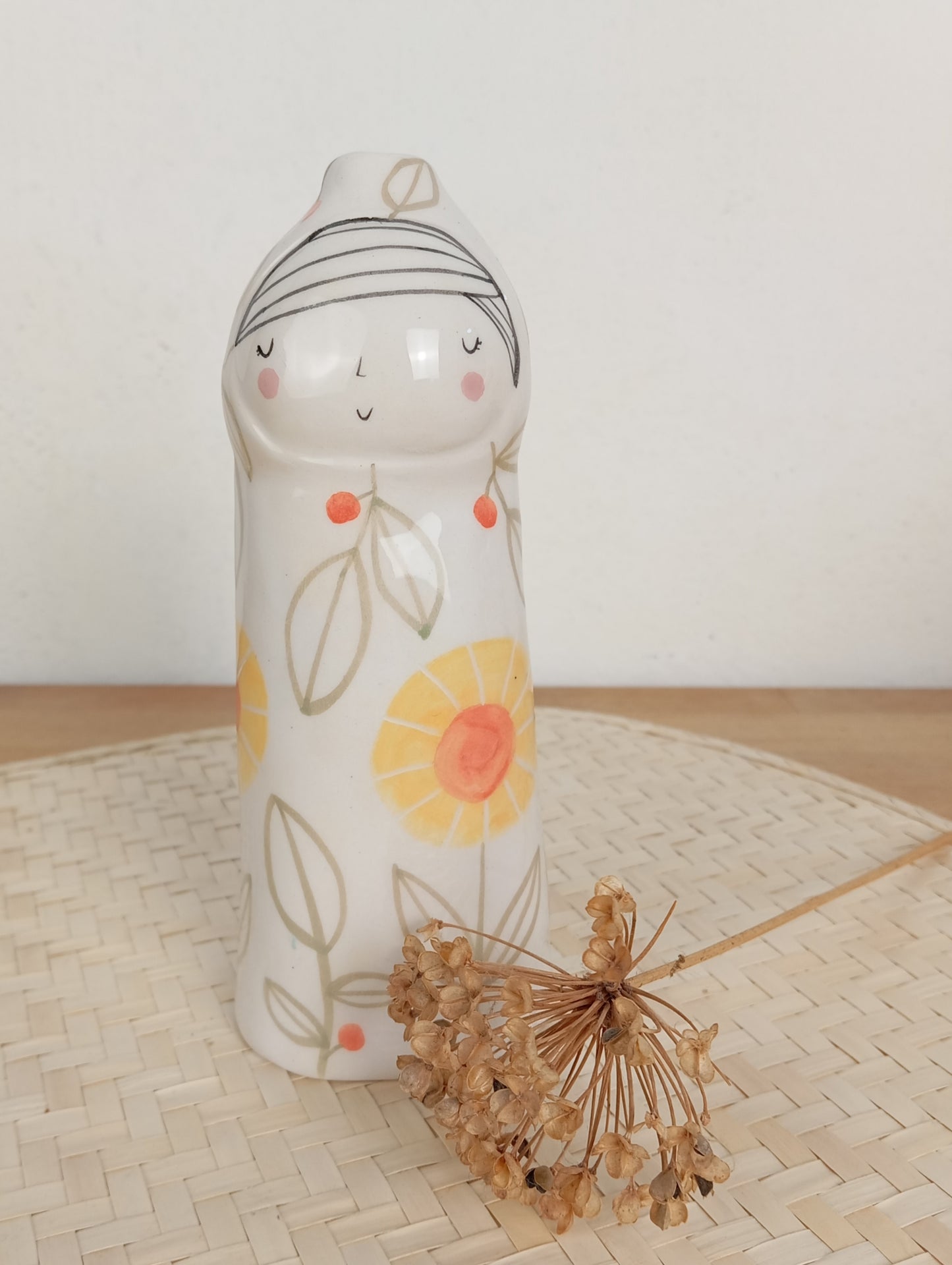 Madamina Botanica- vasetto statua in ceramica.