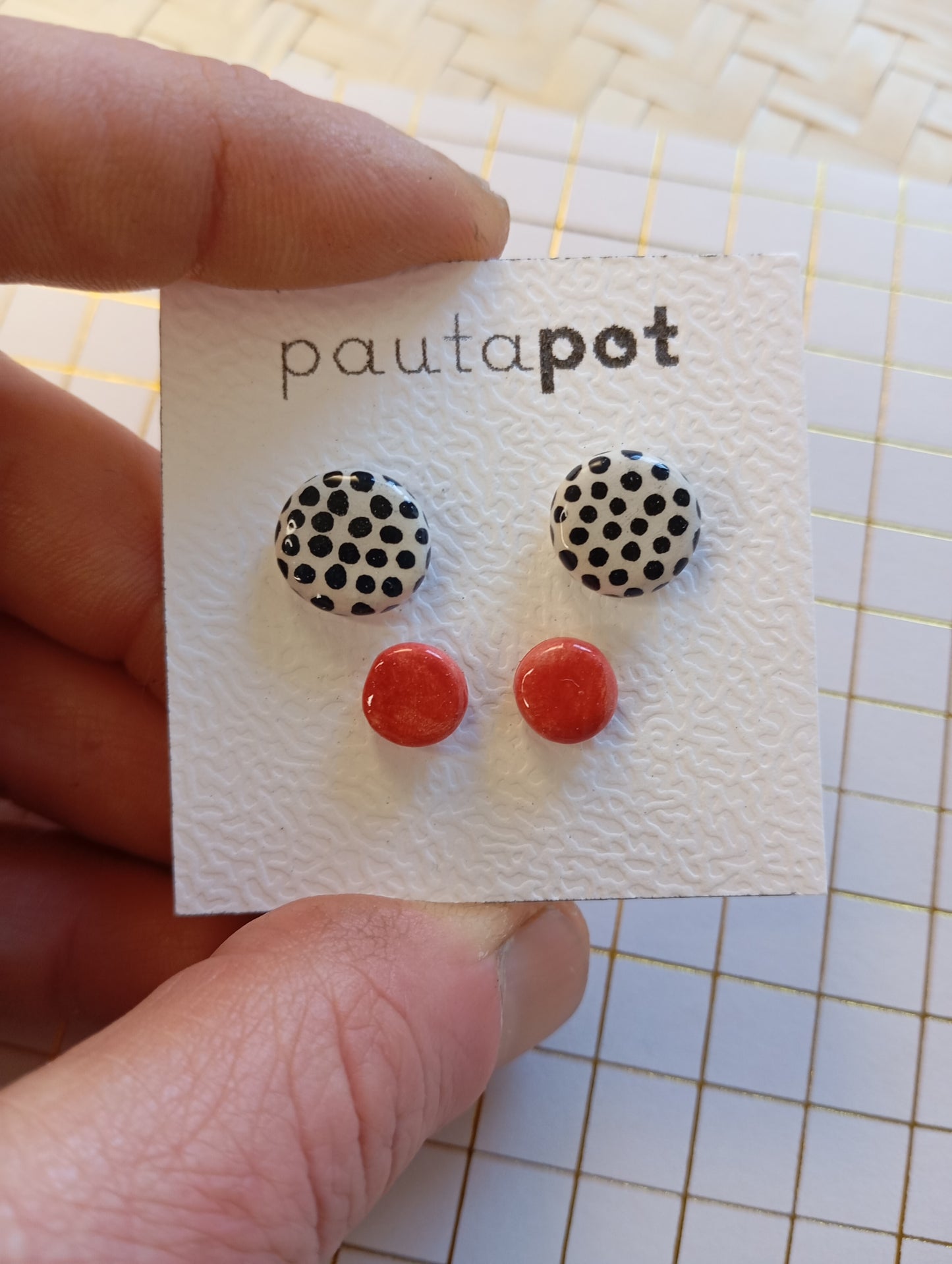 Set Orecchini Lobo in ceramica