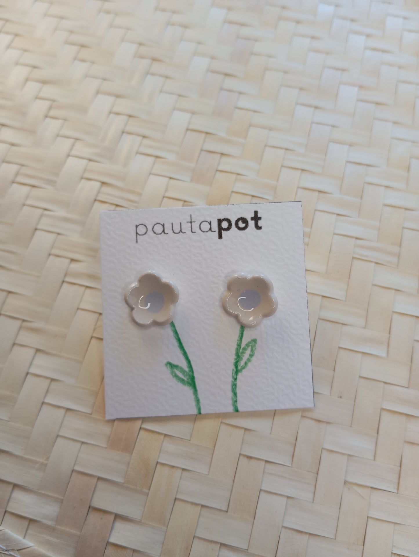 Orecchini Lobo Fiori in ceramica