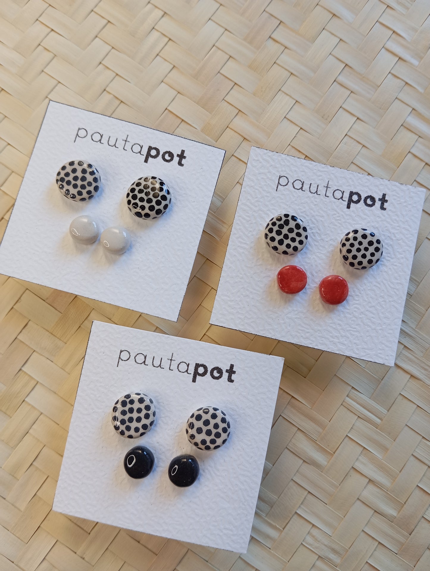 Set Orecchini Lobo in ceramica