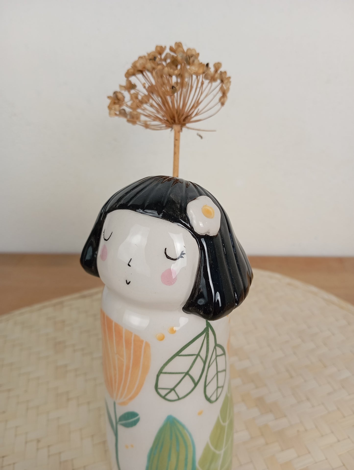 Madamina Botanica- vasetto statua in ceramica.