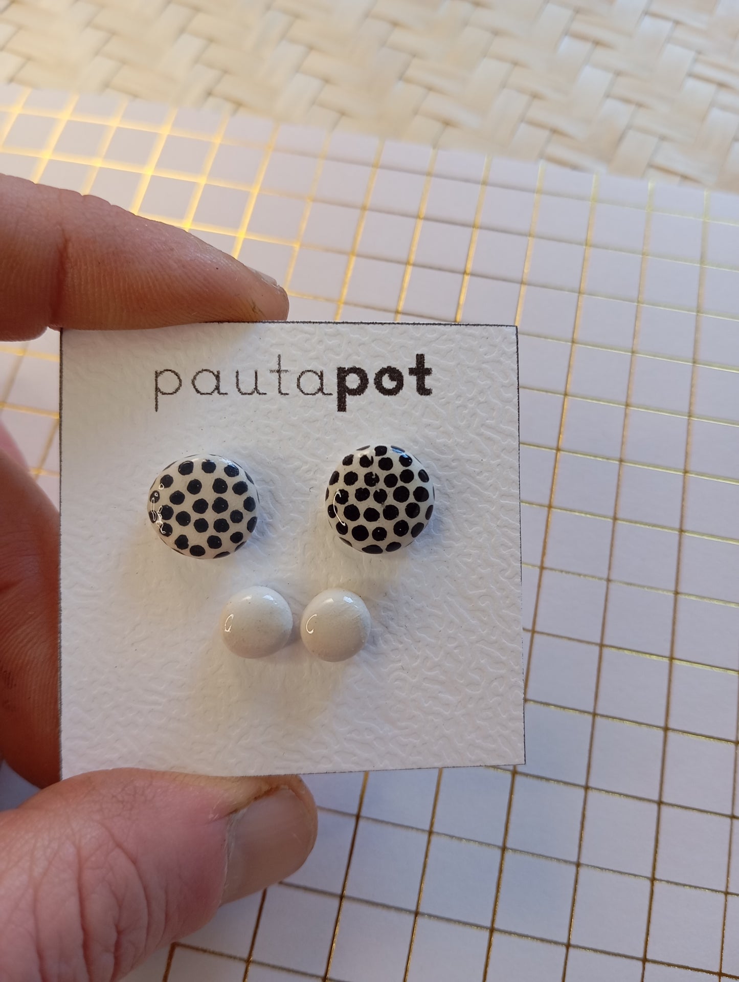 Set Orecchini Lobo in ceramica