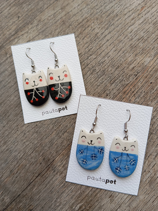 Orecchini pendenti Gatto