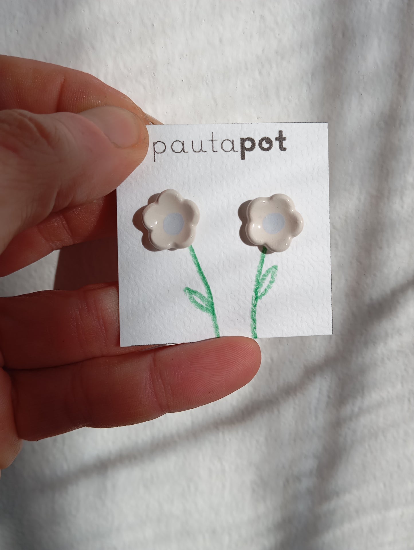 Orecchini Lobo Fiori in ceramica