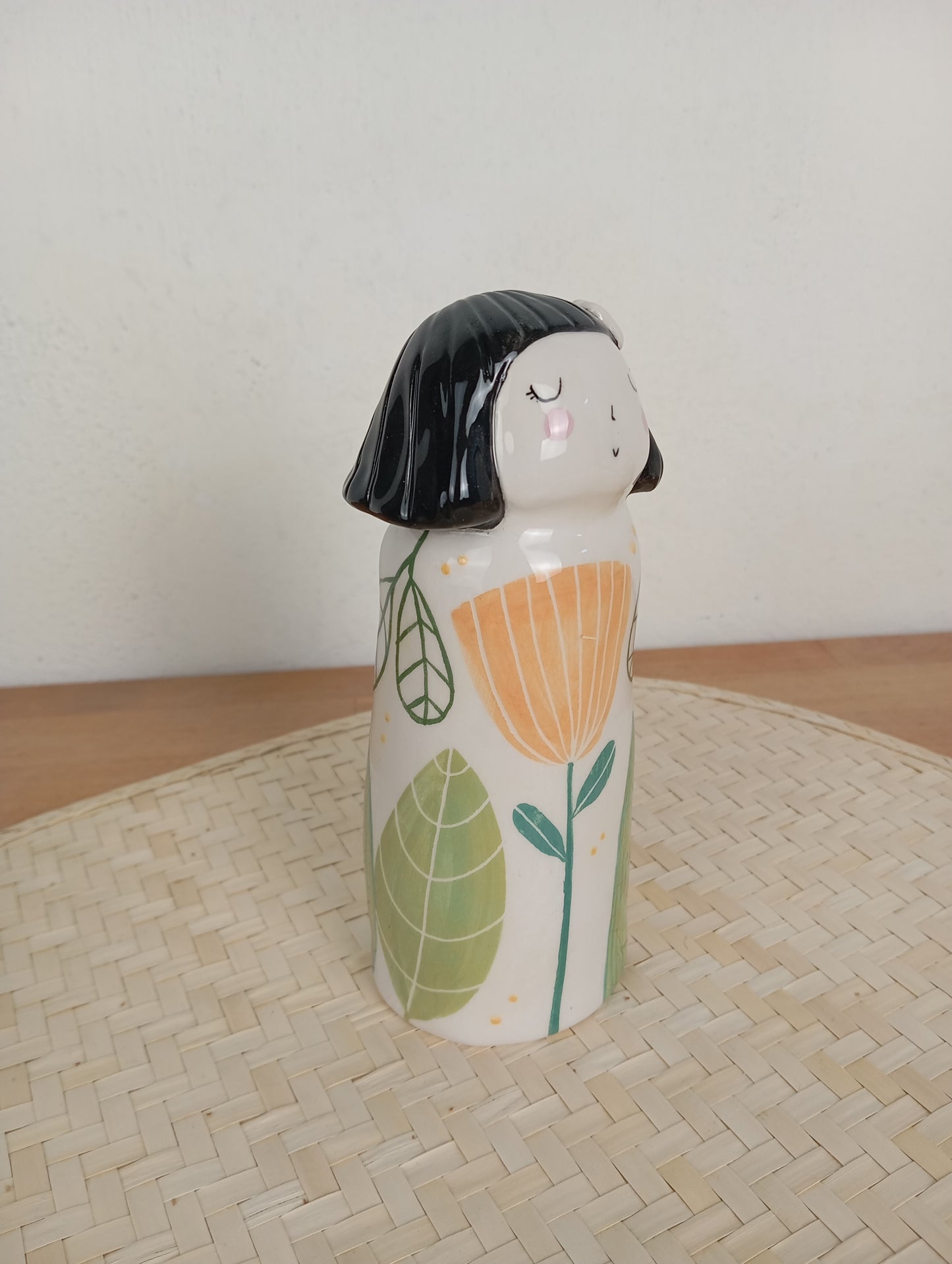 Madamina Botanica- vasetto statua in ceramica.